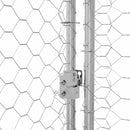 vidaXL Kutyaház tárolóval 2 pcs Ezüst 4 x 2 x 2 m Acél