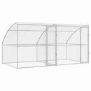 vidaXL Kutyaház tárolóval 2 pcs Ezüst 4 x 2 x 2 m Horganyzott acél