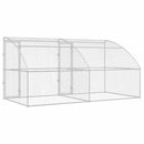 vidaXL Kutyaház tárolóval 2 pcs Ezüst 4 x 2 x 2 m Horganyzott acél