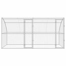 vidaXL Kutyaház tárolóval 2 pcs Ezüst 4 x 2 x 2 m Acél