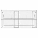 vidaXL Kutyaház tárolóval 2 pcs Ezüst 4 x 2 x 2 m Horganyzott acél
