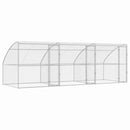 vidaXL Kutyaház tárolóval 3 pcs Ezüst 6 x 2 x 2 m Horganyzott acél