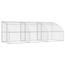 vidaXL Kutyaház tárolóval 3 pcs Ezüst 6 x 2 x 2 m Horganyzott acél