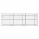 vidaXL Kutyaház tárolóval 3 pcs Ezüst 6 x 2 x 2 m Acél