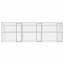 vidaXL Kutyaház tárolóval 3 pcs Ezüst 6 x 2 x 2 m Horganyzott acél