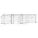 vidaXL Kutyaház tárolóval 4 pcs Ezüst 8 x 2 x 2 m Horganyzott acél