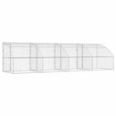 vidaXL Kutyaház tárolóval 4 pcs Ezüst 8 x 2 x 2 m Horganyzott acél