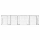 vidaXL Kutyaház tárolóval 4 pcs Ezüst 8 x 2 x 2 m Horganyzott acél