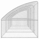 vidaXL Kutyaház tárolóval 4 pcs Ezüst 8 x 2 x 2 m Acél