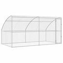 vidaXL Kutyaház tárolóval 2 pcs Ezüst 4 x 2 x 2 m Horganyzott acél