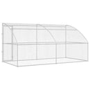 vidaXL Kutyaház tárolóval 2 pcs Ezüst 4 x 2 x 2 m Horganyzott acél