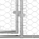 vidaXL Kutyaház tárolóval 3 pcs Ezüst 6 x 2 x 2 m Horganyzott acél