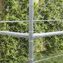 vidaXL Kutyaház tárolóval 3 pcs Ezüst 6 x 2 x 2 m Acél