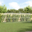 vidaXL Kutyaház tárolóval 3 pcs Ezüst 6 x 2 x 2 m Acél