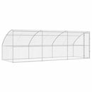vidaXL Kutyaház tárolóval 3 pcs Ezüst 6 x 2 x 2 m Horganyzott acél