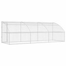 vidaXL Kutyaház tárolóval 3 pcs Ezüst 6 x 2 x 2 m Horganyzott acél