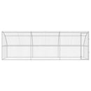 vidaXL Kutyaház tárolóval 3 pcs Ezüst 6 x 2 x 2 m Acél