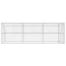 vidaXL Kutyaház tárolóval 3 pcs Ezüst 6 x 2 x 2 m Horganyzott acél