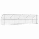 vidaXL Kutyaház tárolóval 4 pcs Ezüst 8 x 2 x 2 m Horganyzott acél