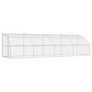 vidaXL Kutyaház tárolóval 4 pcs Ezüst 8 x 2 x 2 m Horganyzott acél
