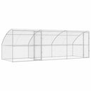 vidaXL Kutyaház tárolóval 3 pcs Ezüst 6 x 2 x 2 m Horganyzott acél