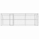 vidaXL Kutyaház tárolóval 3 pcs Ezüst 6 x 2 x 2 m Horganyzott acél