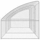 vidaXL Kutyaház tárolóval 3 pcs Ezüst 6 x 2 x 2 m Acél