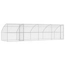 vidaXL Kutyaház tárolóval 4 pcs Ezüst 8 x 2 x 2 m Horganyzott acél