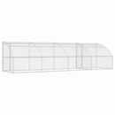 vidaXL Kutyaház tárolóval 4 pcs Ezüst 8 x 2 x 2 m Horganyzott acél