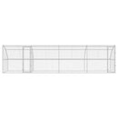 vidaXL Kutyaház tárolóval 4 pcs Ezüst 8 x 2 x 2 m Horganyzott acél