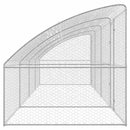 vidaXL Kutyaház tárolóval 4 pcs Ezüst 8 x 2 x 2 m Acél