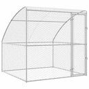 vidaXL Kutyaház tárolóval Ezüst 2 x 2 x 2 m Horganyzott acél