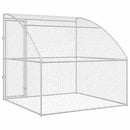 vidaXL Kutyaház tárolóval Ezüst 2 x 2 x 2 m Horganyzott acél