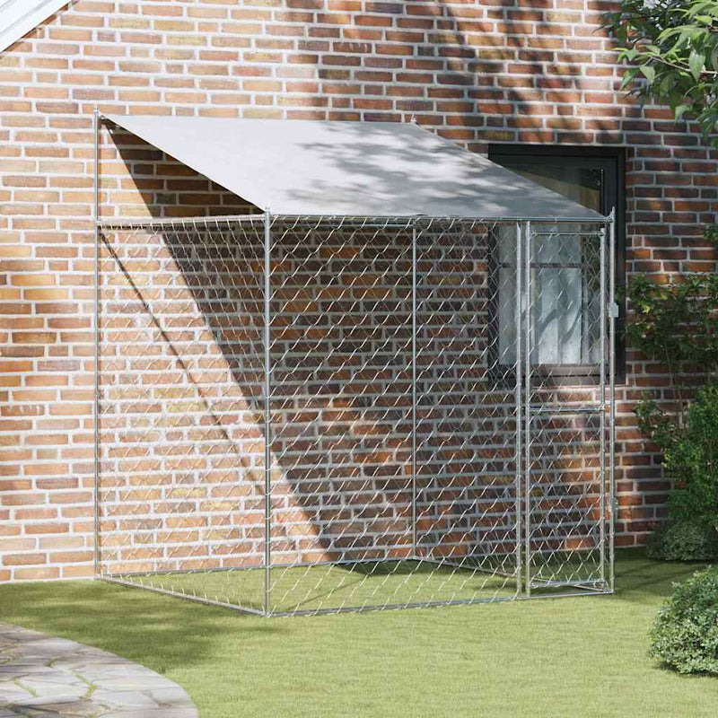 vidaXL Kutyaketrec 200 x 200 x 258 cm Acél és PE