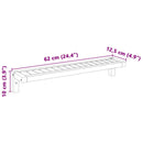 vidaXL Fali akasztós rács Természetes 62 x 10 x 12,5 cm Masszív diófa