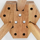 vidaXL Dohányzóasztal Barna 50 x 50 x 46 cm Tömör diófa