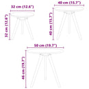 vidaXL Dohányzóasztal Barna 50 x 50 x 46 cm Tömör diófa