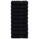 vidaXL Vendégtörölköző SOLUND 25 pcs Fekete 100 x 150 cm 550 gsm