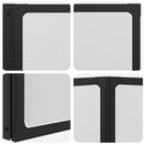 vidaXL Zuhanyfal Fekete 120 x 2 x 117 cm Alumínium és PP