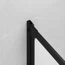 vidaXL Zuhanyfal Fekete 120 x 2 x 117 cm Alumínium és PP