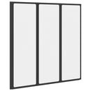 vidaXL Zuhanyfal Fekete 120 x 2 x 117 cm Alumínium és PP