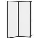 vidaXL Zuhanyfal Fekete 120 x 2 x 117 cm Alumínium és PP