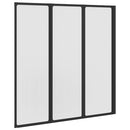 vidaXL Zuhanyfal Fekete 120 x 2 x 117 cm Alumínium