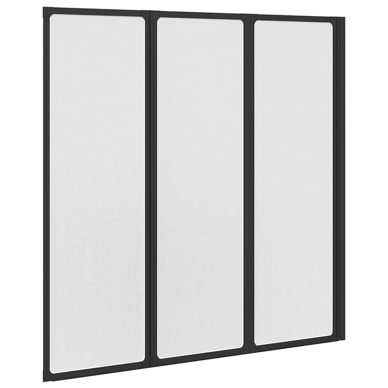 vidaXL Zuhanyfal Fekete 120 x 2 x 117 cm Alumínium