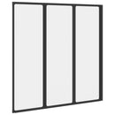 vidaXL Zuhanyfal Fekete 120 x 2 x 117 cm Alumínium és PP