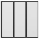 vidaXL Zuhanyfal Fekete 120 x 2 x 117 cm Alumínium