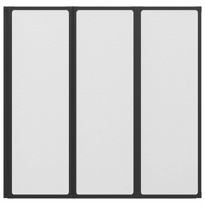 vidaXL Zuhanyfal Fekete 120 x 2 x 117 cm Alumínium
