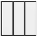vidaXL Zuhanyfal Fekete 120 x 2 x 117 cm Alumínium és PP