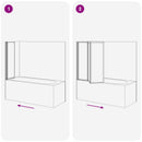 vidaXL Zuhanyfal Fekete 120 x 2 x 117 cm Alumínium és PP
