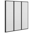 vidaXL Zuhanyfal Fekete 132 x 2 x 140 cm Alumínium